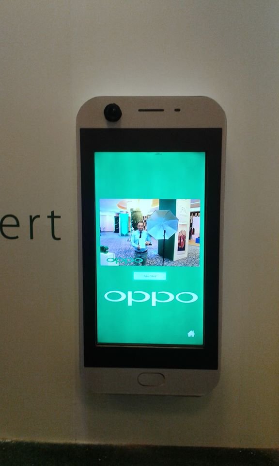 OPPO event technology in Cairo featuring interactive touch screens and professional sound solutions by Hyper Sonic Egypt.