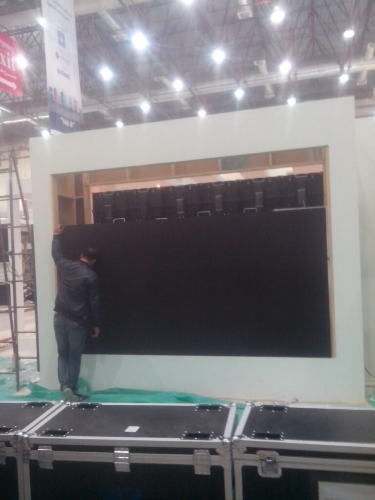Exhibition LED screen installation in Cairo ICT