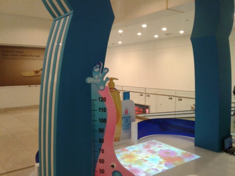 Johnson’s Baby Brand Activation – Projection Systems, Interactive Floor Projection, Professional Lighting, Professional Sound System, Technical Installation, On-site Technical Support by Hyper Sonic Egypt